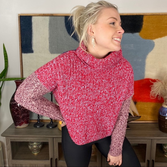 ONLY Color Block Turtle Neck Sweater Cropped - Picture 10 of 10